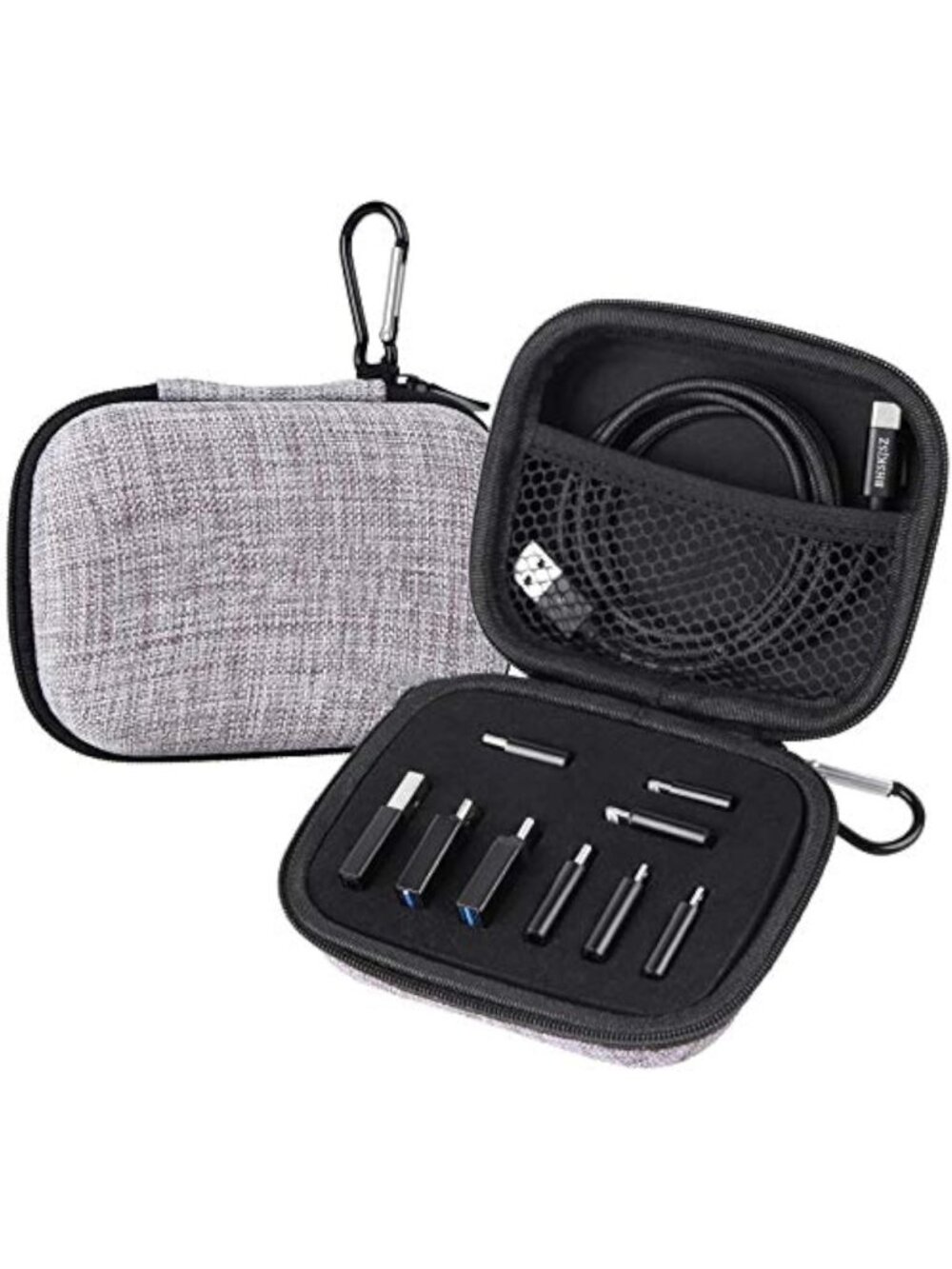 10-Piece Type C Adapter Kit with Travel Case, USB OTG, Micro USB & Type C Cables